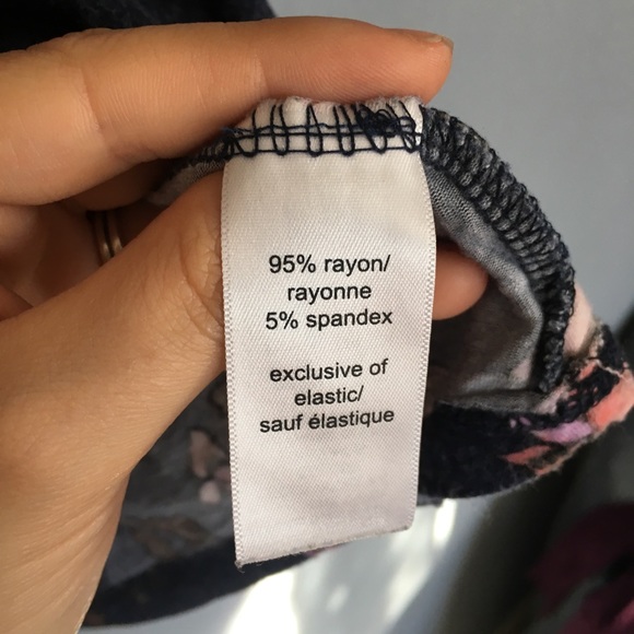 Maurices, navy blue floral blouse - Picture 4 of 5